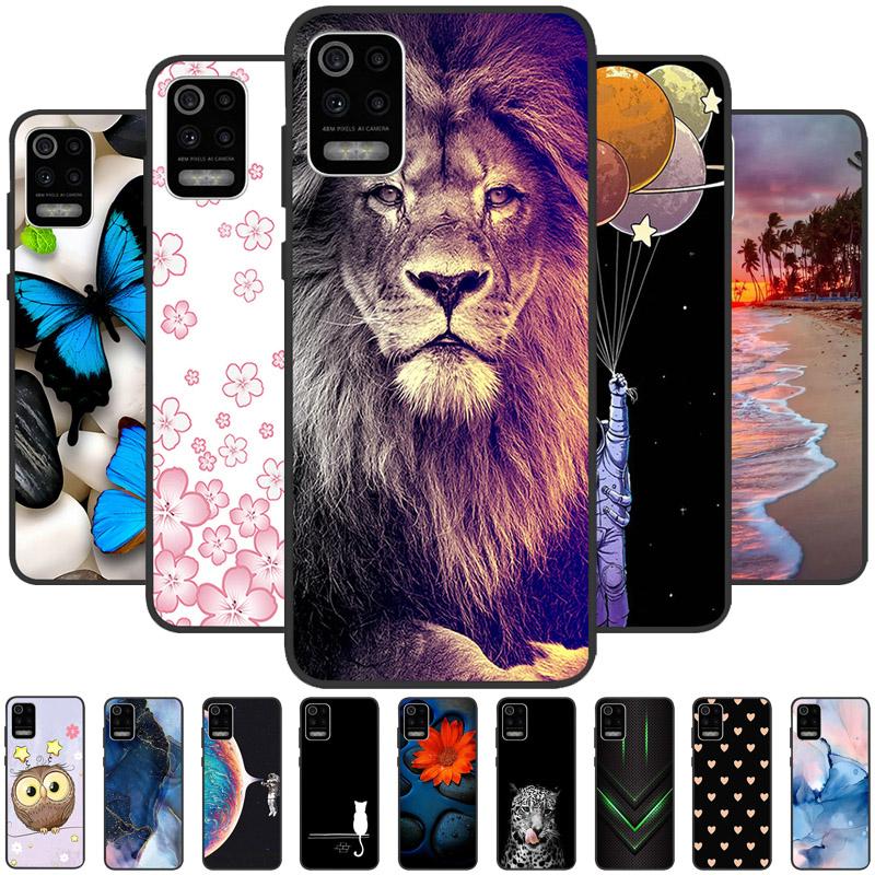 For LG K52 Q52 K62 4G Case Silicone Soft TPU Black Bumper Cover For LG K62+ Coque K62 Plus 4G Fashion Phone Protective Fundas