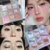 Chocolate Warm Brown Eyeshadow Nine-Color Eyeshadow Disc Matte Orange Brown Earth Pearl Flash Jiugongge