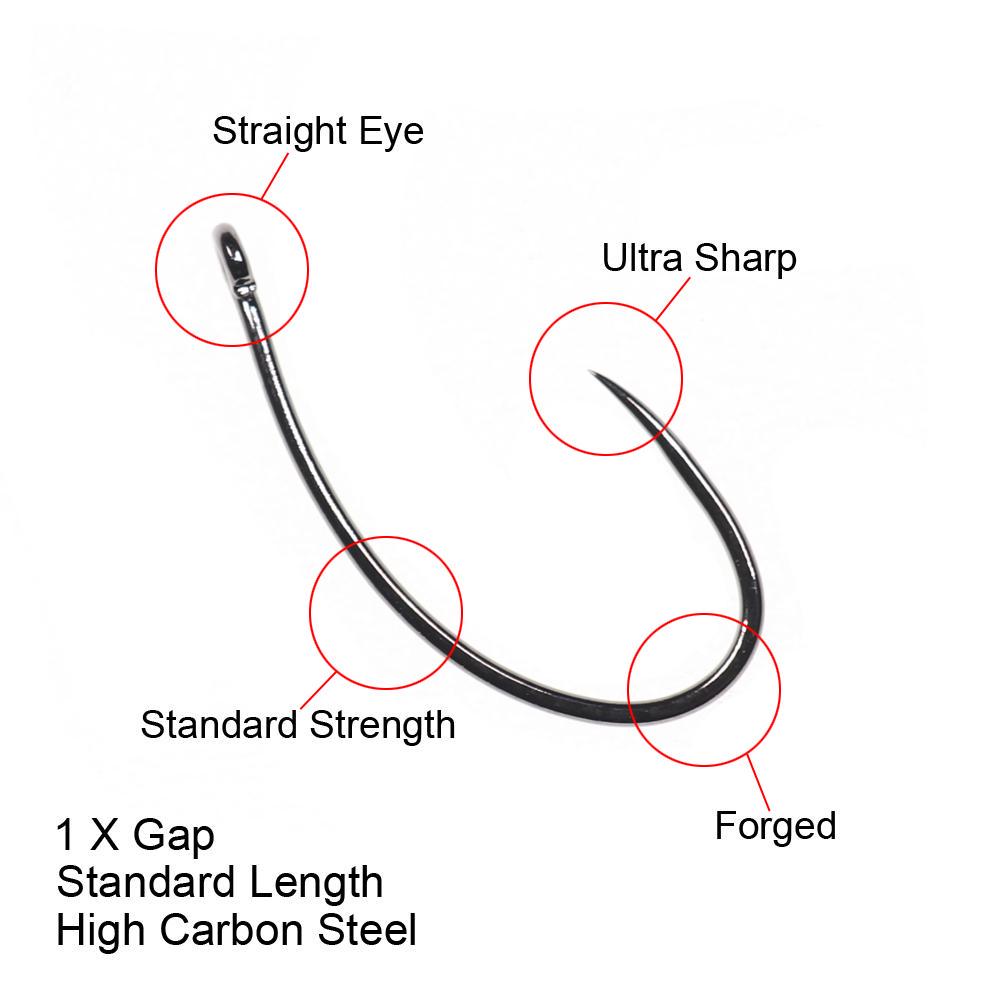 Черные никелевые крючки для завязывания мушек Bimoo, 30 шт./упак., крючки для завязывания мушек Nymph Stonefly Emerger Streamer Caddis, сухие крючки для мушки, крючки для ловли форели