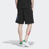 adidas Вязаные шорты Originals Trefoil с логотипом и шнурком средней посадки, мужские брюки черного цвета IP7545