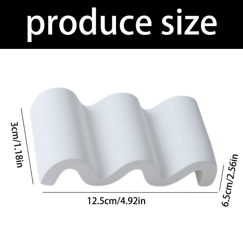 Gypsum Soap Dish With Quick Dry Design Wavy Shape Modern Decors Jewelry Display Rack For Sink Countertop Shower