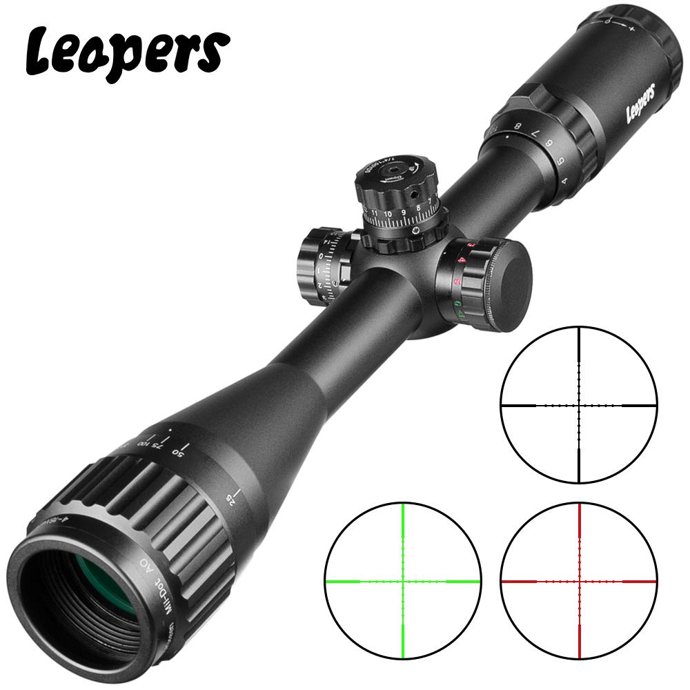 LEAPERS 4-16X40 Riflescope Tactical Optical Rifle Scope Red Green And Blue Dot Sight For Hunting