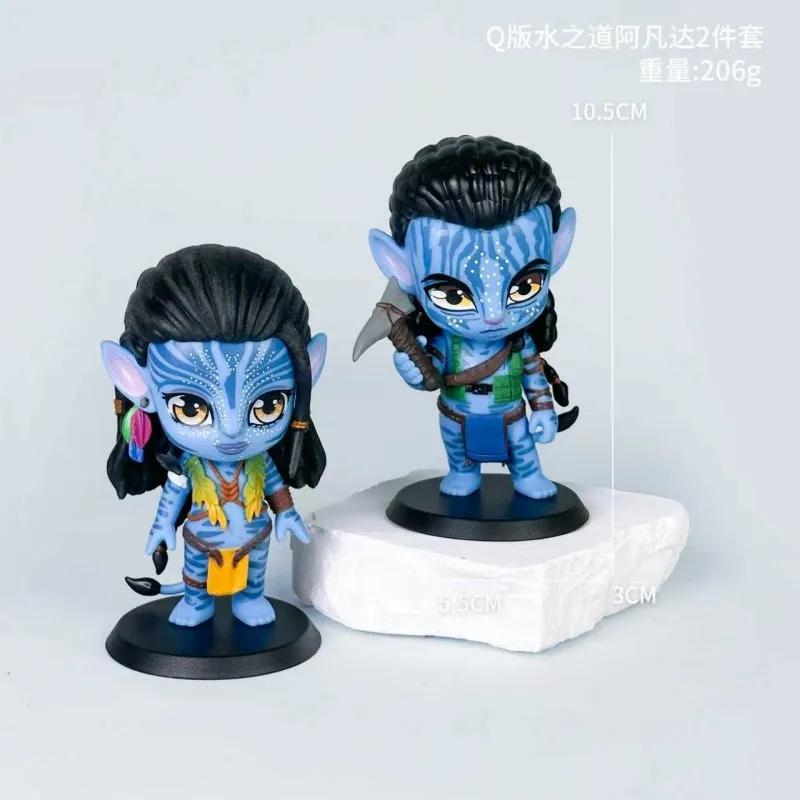 Милая Фигурка Джейка Салли и Нейтири из Аватара 2, ПВХ, 12 см - Коллекционные Игрушки с Персонажами Аниме для Фанатов, Детей, Взрослых, Украшение для Дома