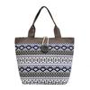 Холщовая сумка в этническом стиле для женщин, стильная сумка на плечо с узором, ретро повседневная сумка-тоут, сращивание