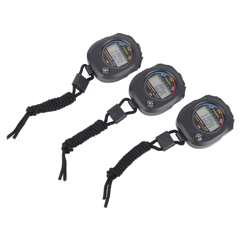 3 PCS Sports Stopwatch High Accuracy Waterproof 40mah Sports Stopwatch Timer for Running Swimming Basketball