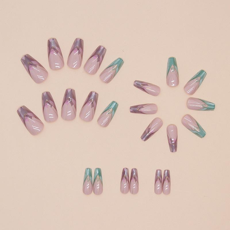 Fake Nail Wear Nail Irregular Removable Nail Patch Nail Patch Short Almond Nail Patch 24