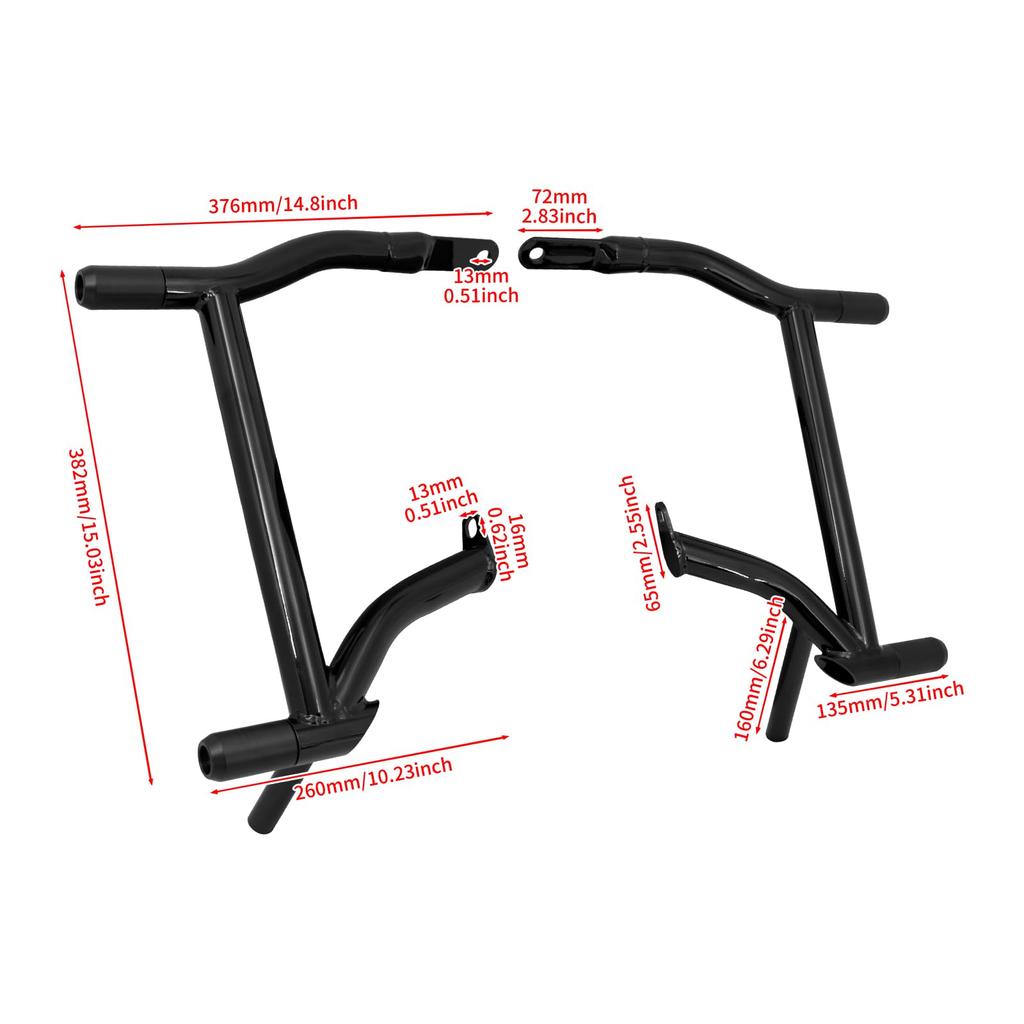 HDBUBALUS кронштейн для защиты седельной сумки мотоцикла, заднее крепление, опора для седельной сумки для Harley Touring Street Glide FLHX Road Glide 2009 2024, черный -
