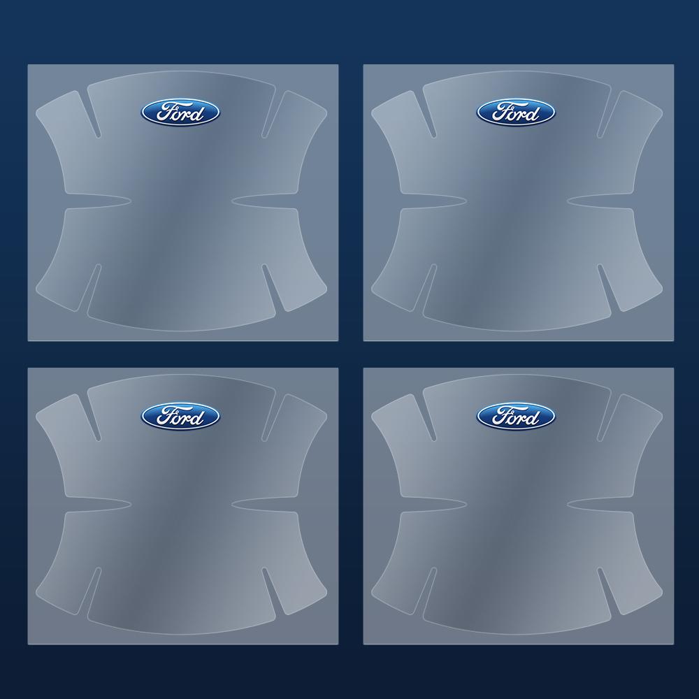bsyhl1 4/8Pcs Car Door Handle Protection Film Door Bowl Stickers For Ford Focus mk2 mk3 mk4 mk7 Mustang Fiesta Ranger Mondeo S-MAX Kuga
