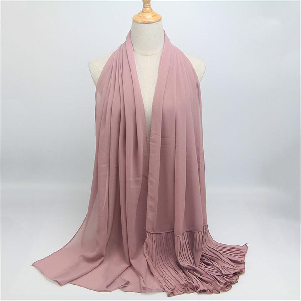 Хиджаб для мусульманских женщин, длинный платок, исламский шарф, тюрбан, шаль пашмины