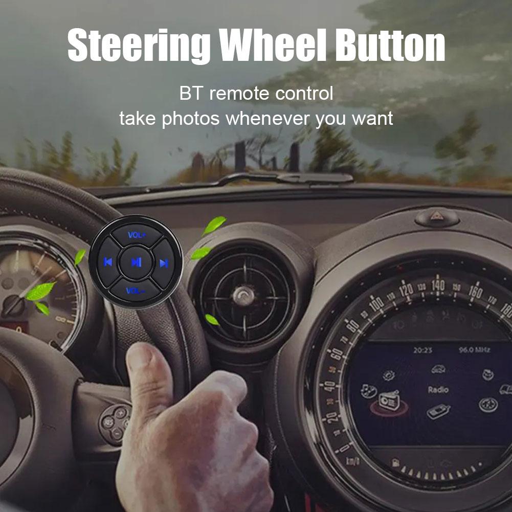 Руль для автомобиля, мотоцикла, велосипеда, беспроводной Bluetooth-совместимый, кнопка мультимедиа, пульт дистанционного управления, 5 клавиш, автомобильный DVD-плеер