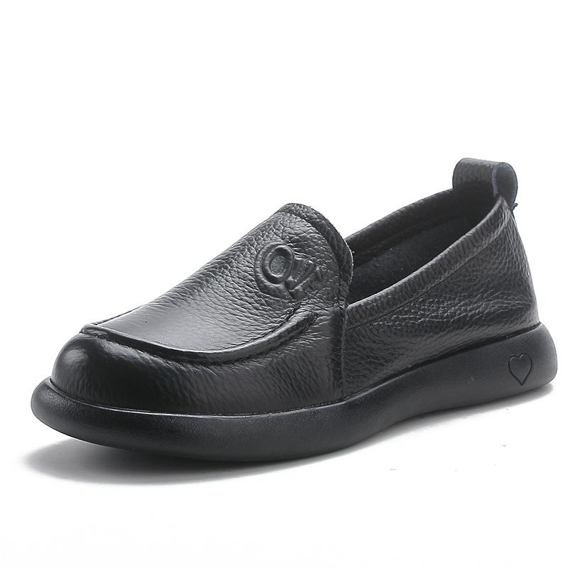 Лоферы Женская обувь Модная мягкая подошва Повседневная обувь Женская кожаная обувь Натуральная кожа