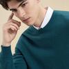 EMZ Erdos Men's 100% Cashmere Long-Sleeve Crew Neck Sweater