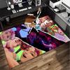 Colorful Kpop cartoon Office Rug Chair Mat, Game Carpet, Suitable for Front Door, Bedroom, Living Room, Desk, Holiday Gift