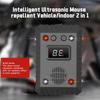 Car Ultrasonic Rodent Repeller Under Hood Battery Powered Easy To Install Mouse Squirrel Animal Repellent with 8 LED Strobe Light