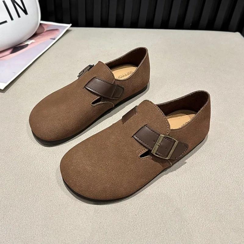 Новые ретро туфли женские туфли на плоской подошве мягкие повседневные женские кроссовки мокасины с мехом с круглым носком сабо на платформе платье удобные слипоны