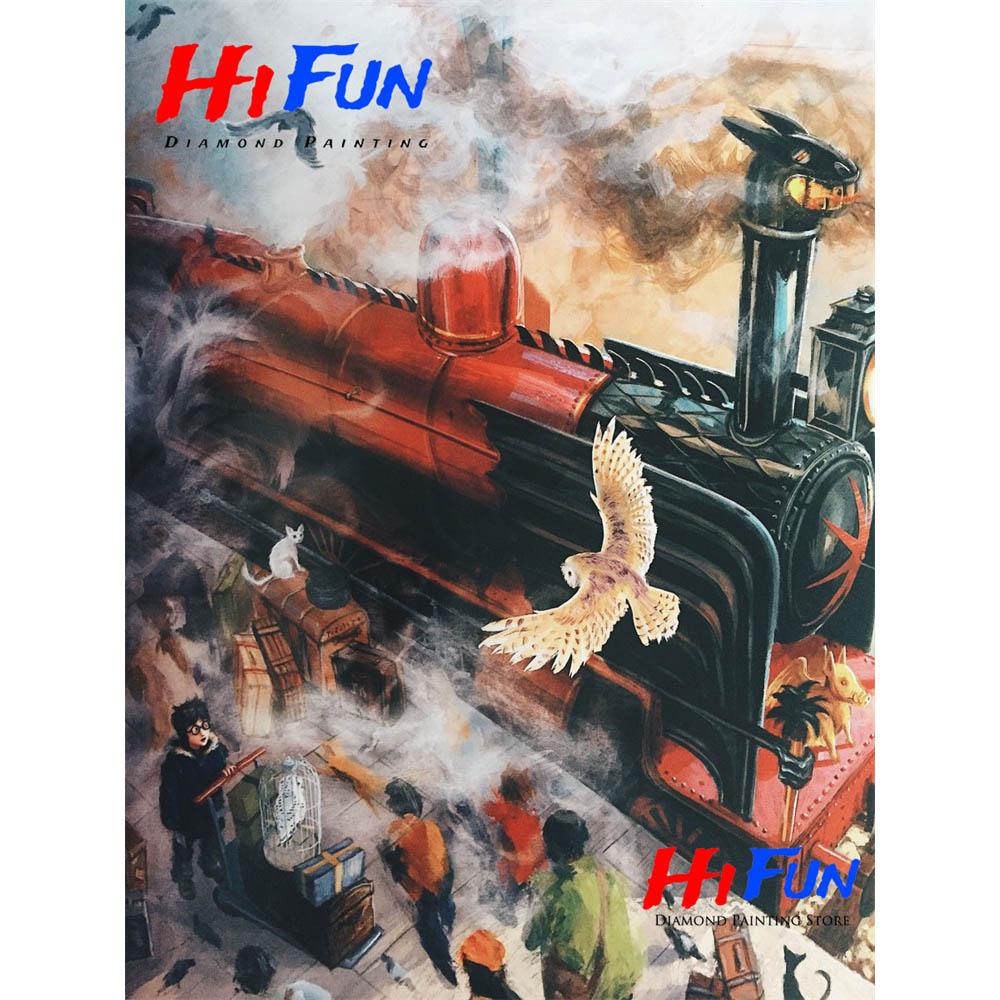 Паровозик Алмазная мозаика Постер поезда Harris Express для детской комнаты Декор своими руками Мозаичная вышивка Милые подарки 2026