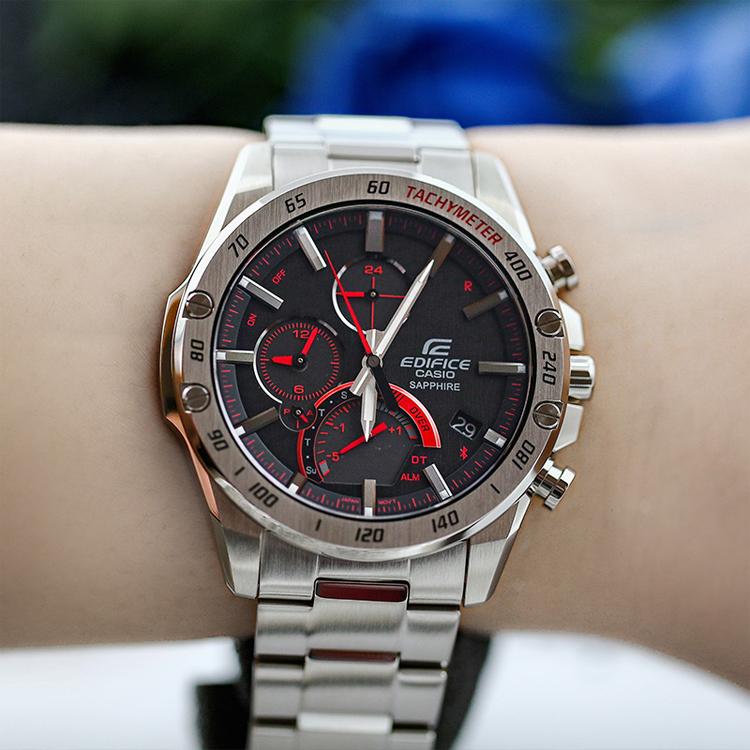 Casio Мужские часы EDIFICE Черные EQB-1000XYD-1APR
