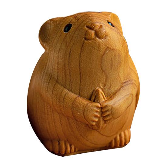 Yousheng Zodiac Animal Figurine Handcrafted Wood Chinese Zodiac Signs Multifunctional Mini Zodiac Table Decoration Gift for Zodiac Enthusiasts