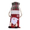 Рождественская бутылка Санта-Снеговика с принтом лося, винная вечеринка, сумка, стол