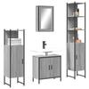 VidaXL 4-Piece Bathroom Furniture Set, Cabinets with Mirror, Interior Toilet Storage Unit, Modern, 3214833