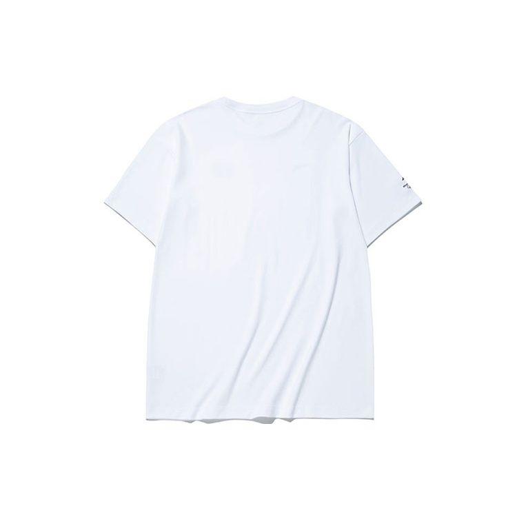 Anta Спортивная футболка с коротким рукавом и принтом национального флага, унисекс, белая 152130132-1