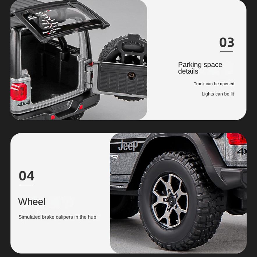 1/22 Масштаб Wrangler, литая под давлением внедорожная модель автомобиля, игрушечная модель автомобиля, 7 открытых дверей, выдвижной игрушечный автомобиль со звуком и светом для детей, коллекция подарков для мальчиков и девочек