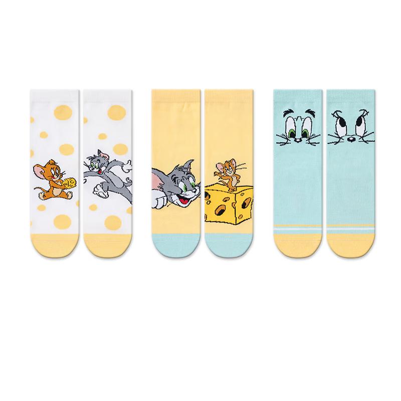 Детские носки средней длины из чистого хлопка Том и Джерри (3-Pack)