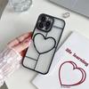Роскошный чехол для телефона с гальваническим покрытием Love Heart для iPhone 11, чехол для iPhone 13 12 14 15 Pro Max 14 15 Plus, противоударный бампер, прозрачный чехол