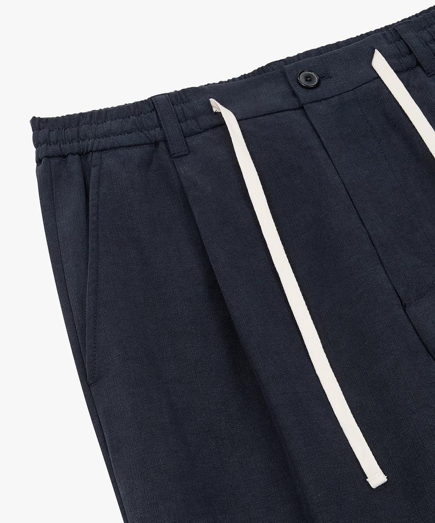 STUDIO TOMBOY [Men] Hidden Elastic Waist Formal Slacks_Navy 9156231184