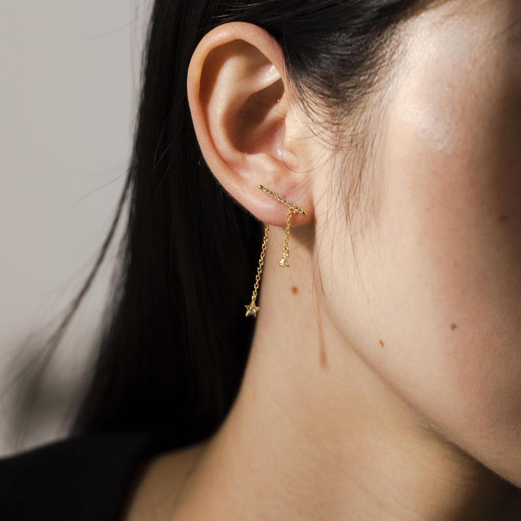 ANDYWEN 100% Стерлингового Серебра 925 пробы, Золотая цепочка ФАНТАЗИЯ, серьги-гвоздики с кристаллами циркона и фианитами, свадебные украшения с кристаллами