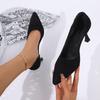 Fashion 2025 Spring Elegant Black Women's High Heels Shoes Sexy Summer Pointed Toe Pumps Stiletto Party Shoes Size 43
