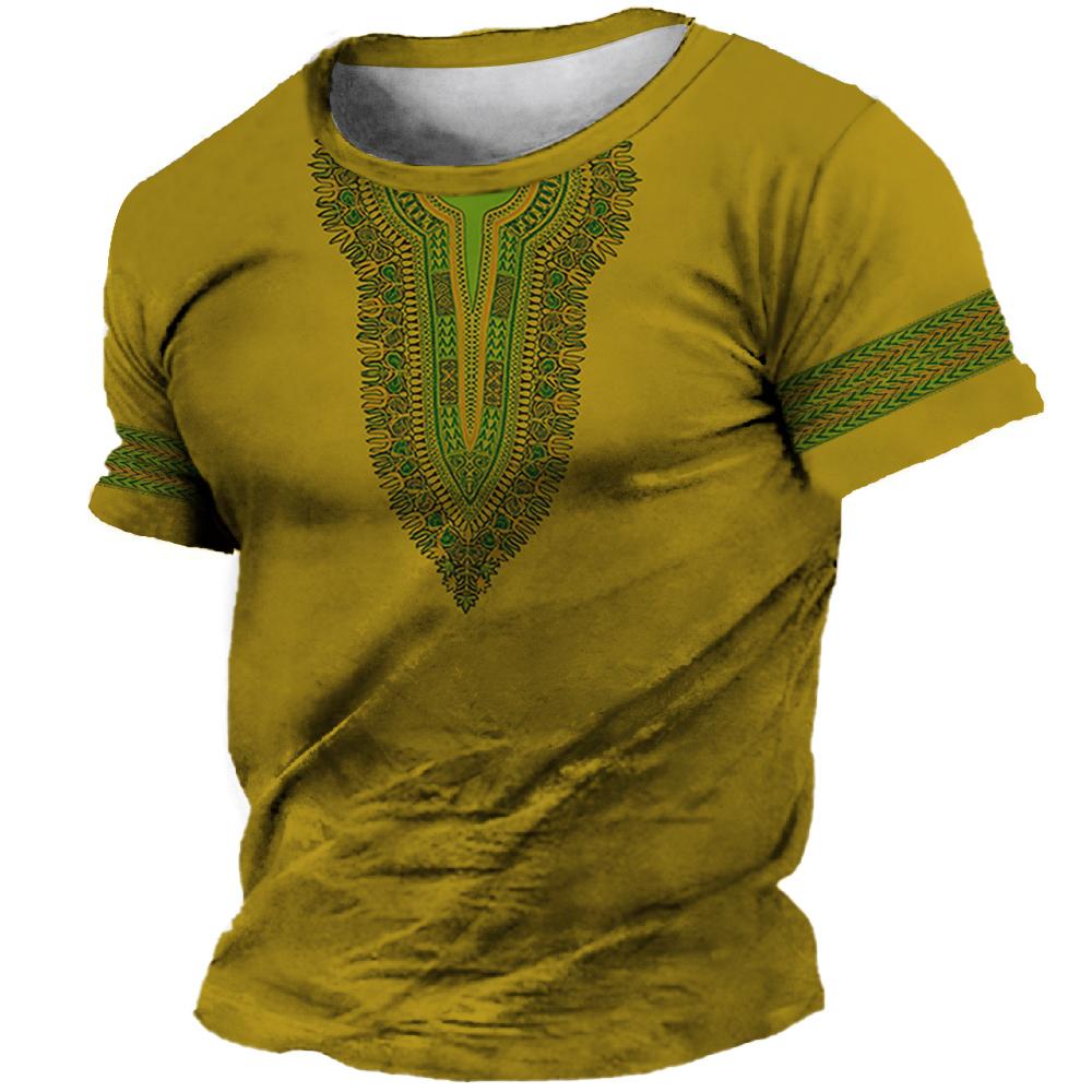 Новая одежда с 3d принтом для мужчин, футболка Дашики, традиционная одежда, одежда с коротким рукавом, повседневная уличная одежда в стиле ретро, ​​винтажный этнический стиль
