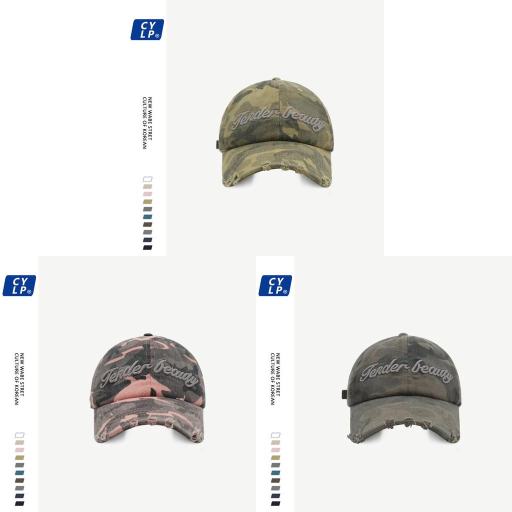 Fender Distressed Baseball Cap In Camouflage Cotton With Breathable Design For Outdoor Use