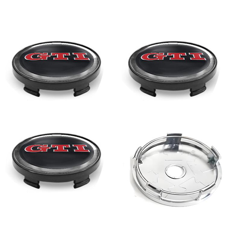 4Pcs VW Hub Caps 56mm 60mm Car Wheel Center Wheel Caps Stickers For Volkswagen R Golf 4 Motion GTI Polo Touran Octavia Accessory