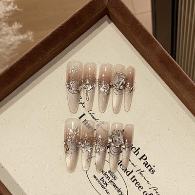 Осень и зима Майяр High-end Карамельный Smudge Градиент Кошачий глаз Бабочка Сломанный бриллиант Пшеничная дорожка