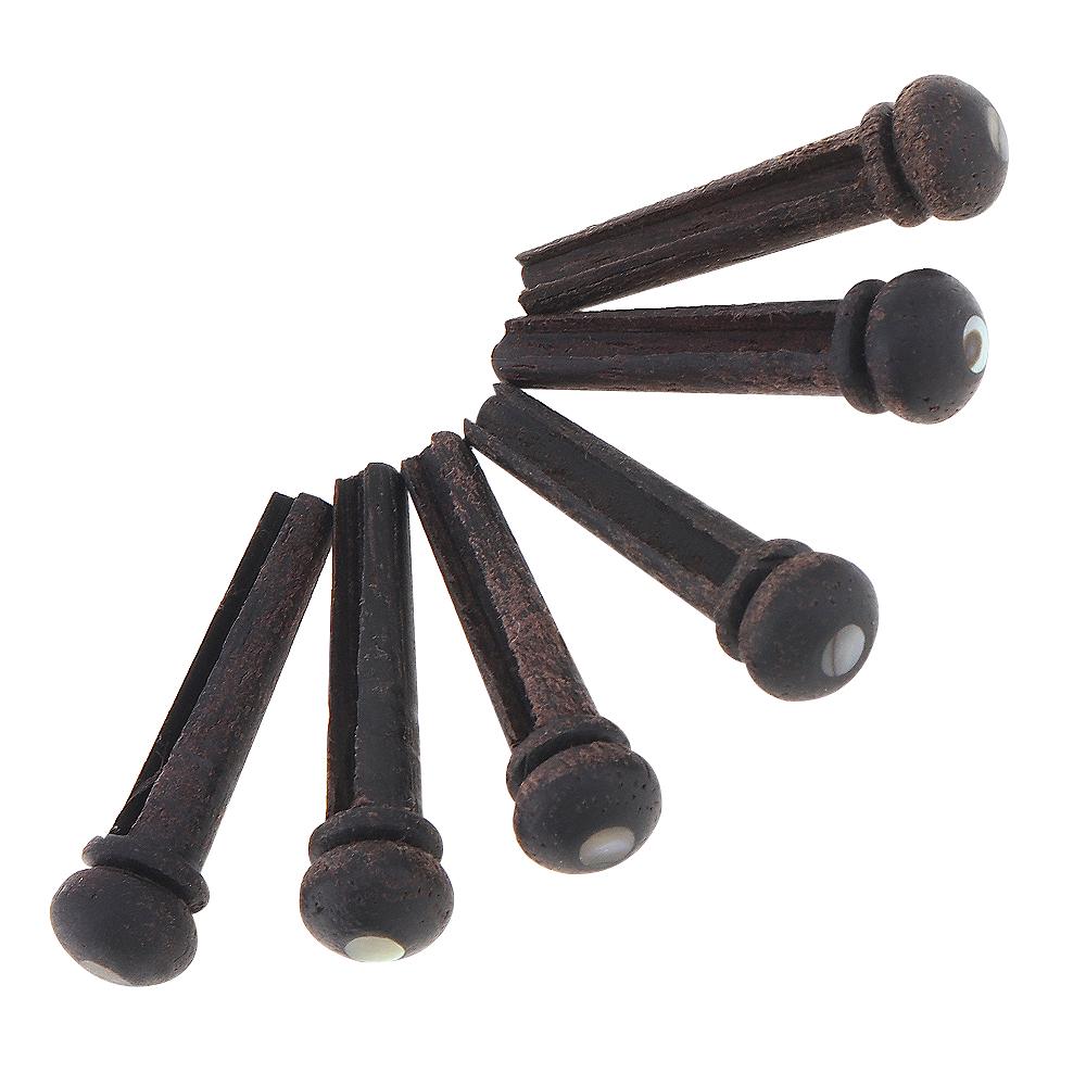 6 шт., штифты из розового дерева с жемчужными головками, набор колышков для акустической гитары