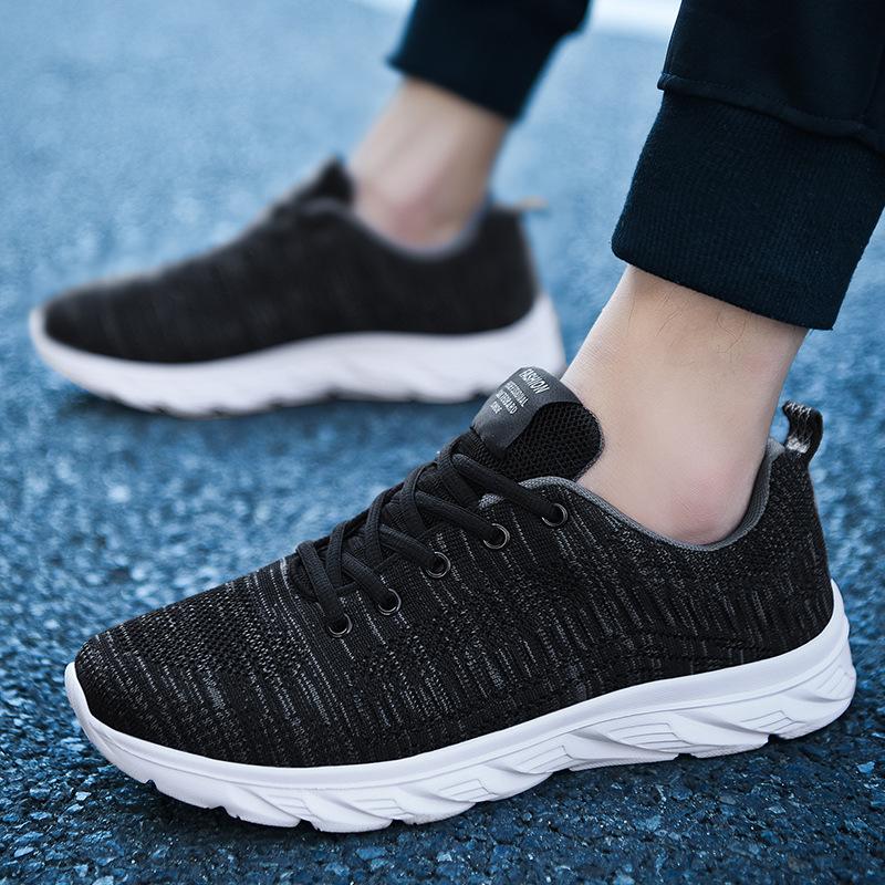 Распродажа Сломанный код Устранение утечек Мужские сетчатые дышащие повседневные спортивные туфли Легкие мягкие подошвы Студенческие кроссовки Рабочая обувь Тренд