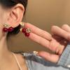 Серьги-гвоздики из стерлингового серебра с красной вишней для женщин - Уникальные, Красивые и Роскошные.