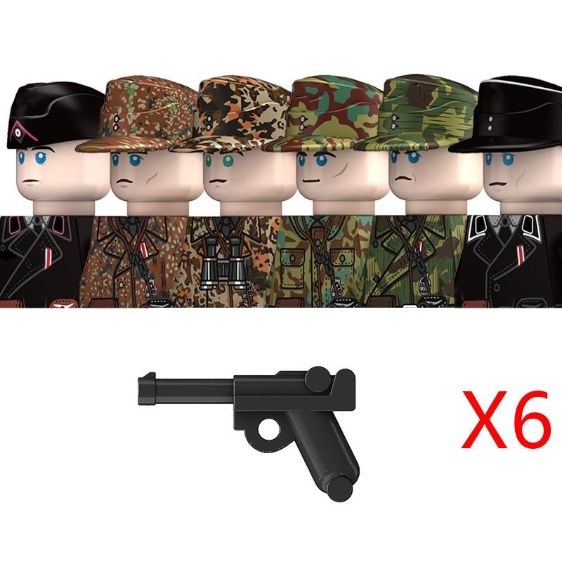 Нетоксичные Военные Вторая Мировая Война Немецкий Флот Бронетанковые Войска Строительные Блоки США 101-я Великобритания Советский Союз Солдаты Пехота Оружие Кубики Игрушки Дети