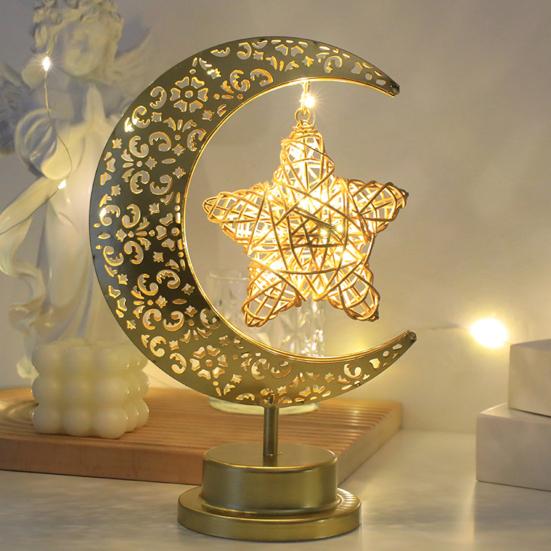 Decorative Table Lamp Soft Warm Glow Battery Operated Energy Saving Festival Moon Lamp LED Night Light