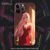 Милый аниме чехол для телефона Zero Two, крутой, для iPhone 16 16e 15 14 13 12 11 XS XR Plus Mini Pro Max, мягкий черный, противоударный