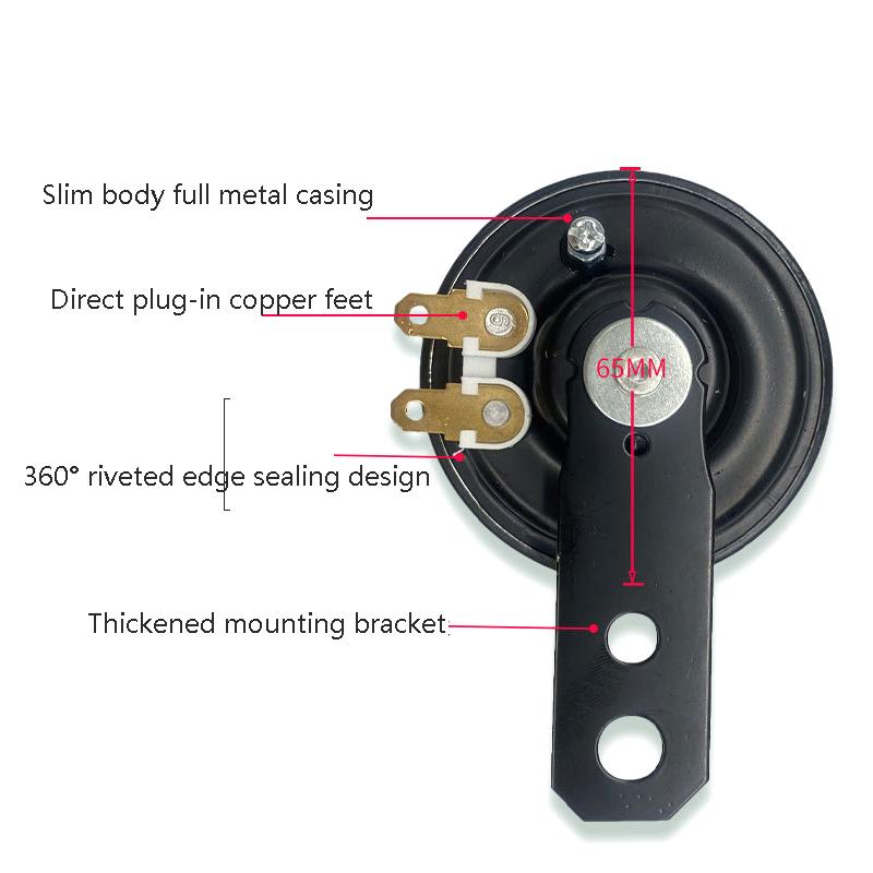 Универсальный мотоциклетный гудок, электрический комплект клаксона 12 В 1,5 А 105 дБ, водонепроницаемые гудок-динамики для автомобиля, грузовика, внедорожника