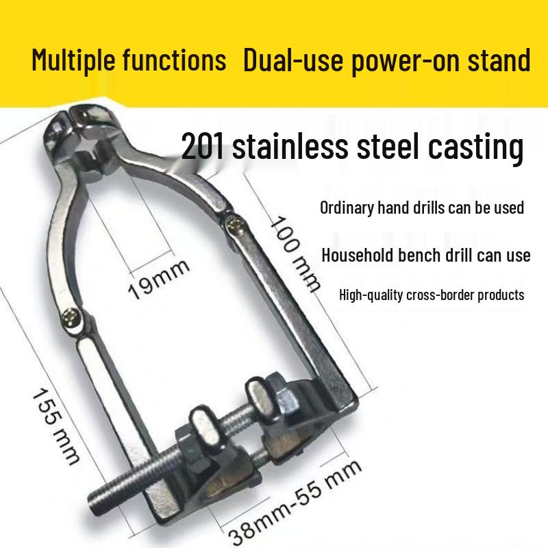 Square Hole Mortising Drill Fixture for Woodworking