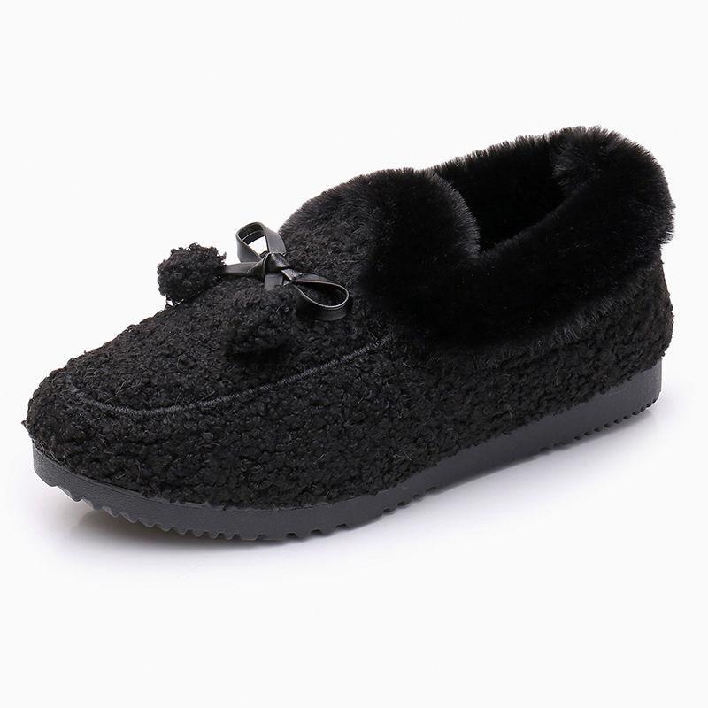 Winter Warm Cotton Slippers Women's Indoor Non-slip Warm Bag Heel Cotton Shoes Soft Sole Mao Mao Doudou Shoes