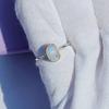 Authentic Czech Republic Moonstone Rough Gemstone 925 Solid Sterling Silver Handmade Ring Jewelry, Statement Women Ring , Gift For Her.