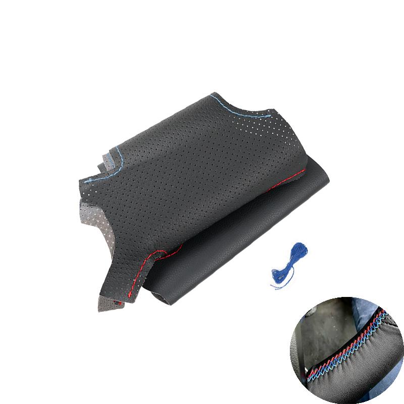 Hand-stitched Car-styling Interior Steering Wheel Braid Cover Trim For BMW E90 320i 325i 330i 335i E82 E87 120i 130i 120d X1 E84