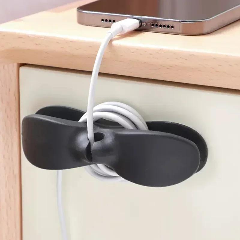 Shelf Silicone Cable Winder Home Bracket Clip Kitchen Organizer Coffee Machine Air Fryer Hook Tool 3/6Pcs Storage Organization