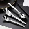 Children's Thickened Soup Spoon 316 Stainless Steel Baby Feeding Meal Scoop Household Baby Soup Scoop Complementary Food Spoons