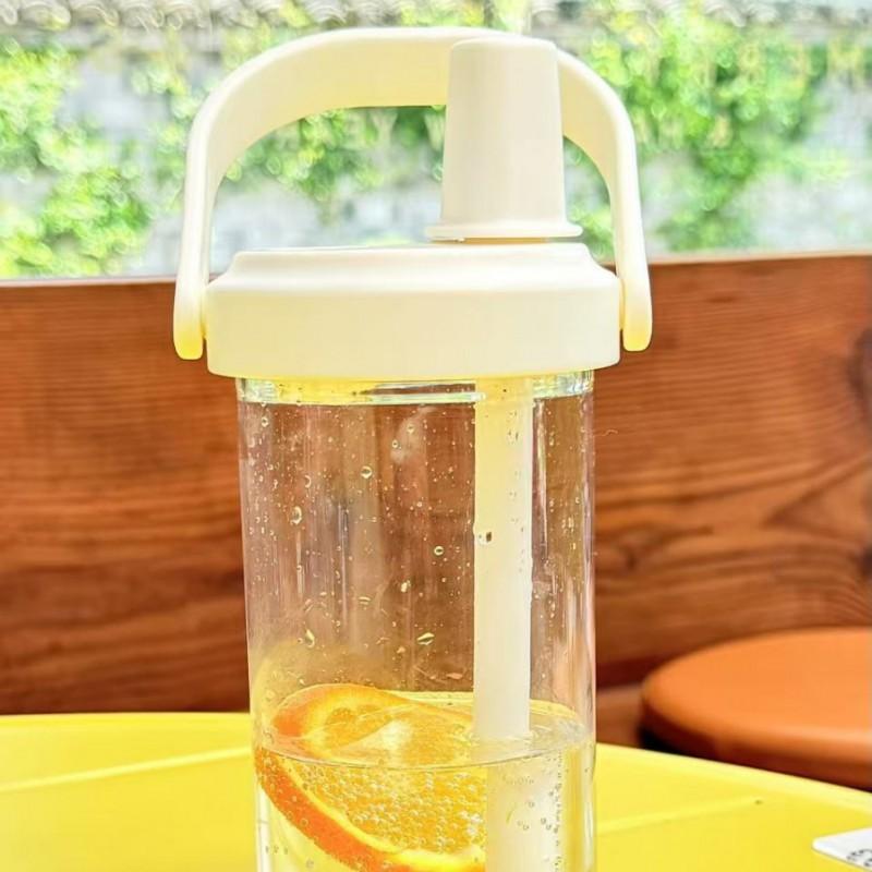 BPA-Free PC Plastic Travel Cup With Straw Kids Adults Portable Water Bottle 500ml 800ml Leakproof Outdoor Gym Office Use