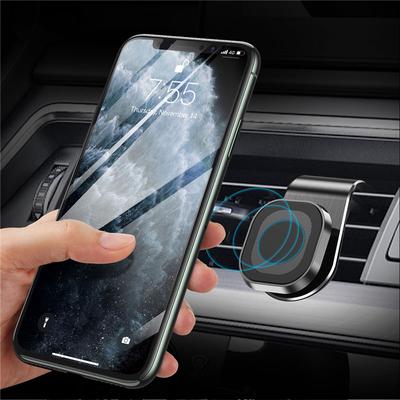 Металлический магнитный автомобильный держатель для телефона для iPhone Xiaomi Samsung, вращающаяся на 360 градусов магнитная подставка для мобильного телефона
